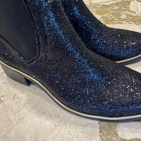 Kate Spade New York Black Sedgewick Glitter Rain Ankle Booties Womens Size 10/11 - Picture 9 of 12